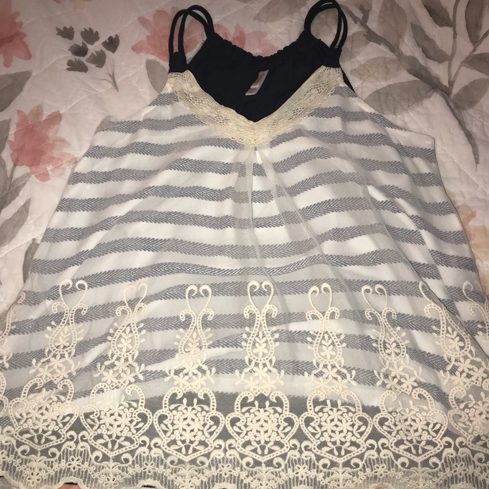 Blue lace tank